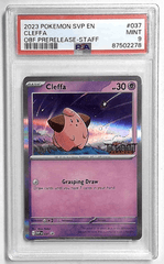 V1056: 2023: CLEFFA: 037: OBF PRERELEASE-STAFF: PSA 9: MINT: 87502278